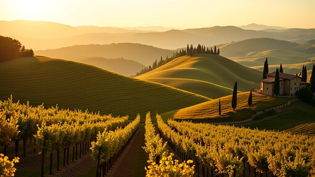 Percorso tra vigneti delle colline senesi